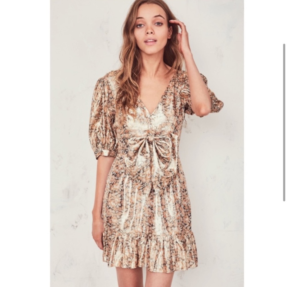 LoveShackFancy Lena Dress in Cinnamon